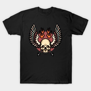 winged skull tattoo T-Shirt